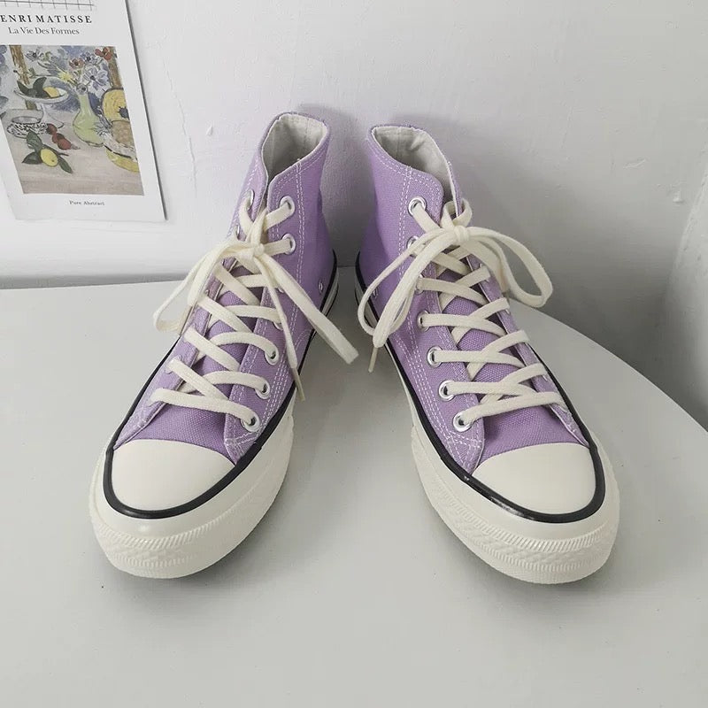 Classic High-Cut Canvas Sneakers for Women