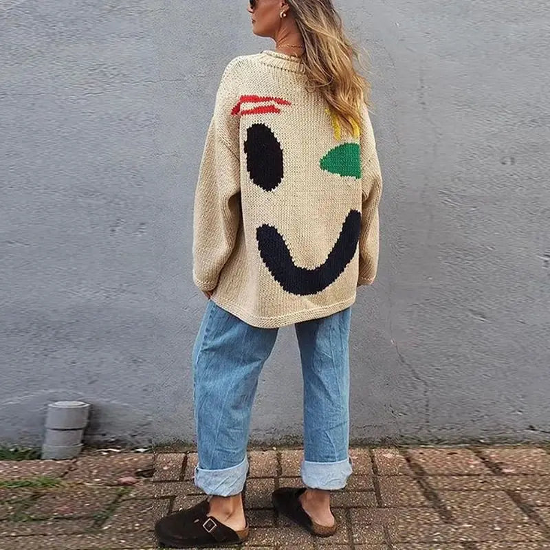 Ivyshape | Boho-Chic Oversized Sweater