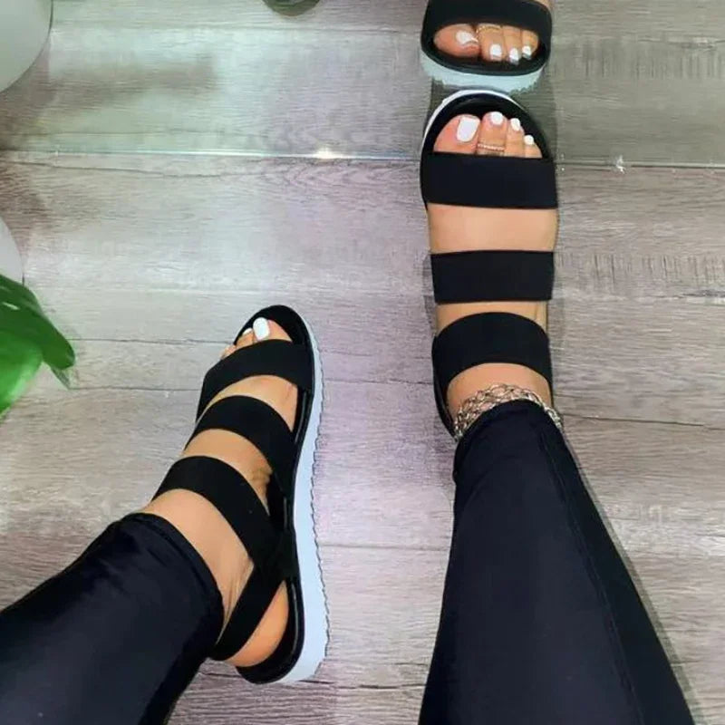 Summer Open Toe Flat Sandals for Women