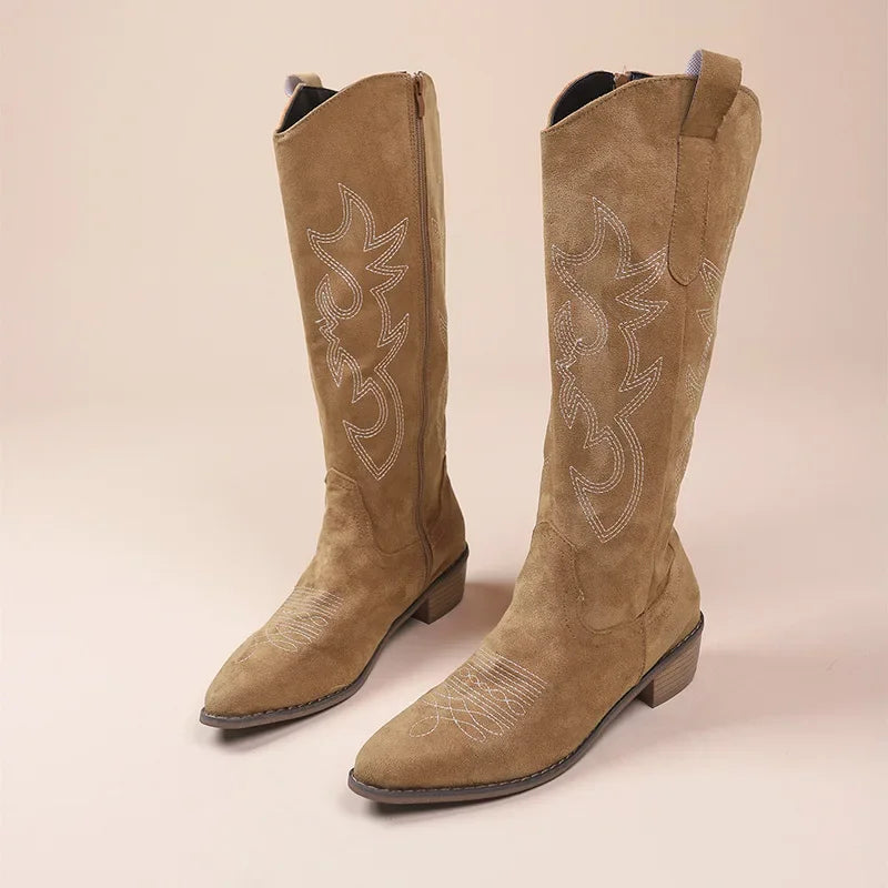 Ivyshape | Embroidered Western Cowboy Boots