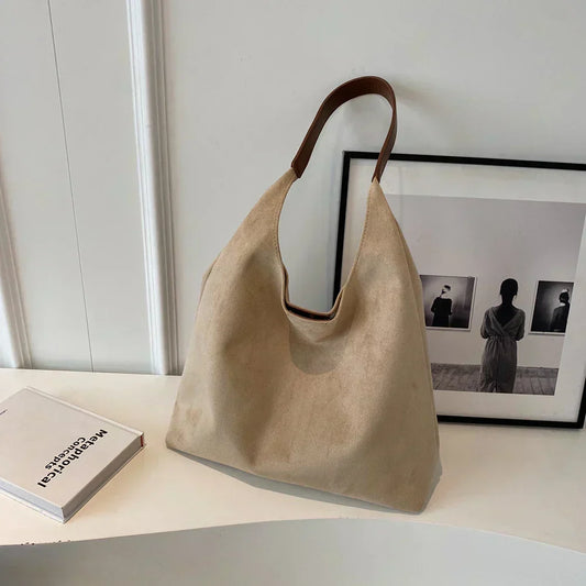 Ivyshape | Shopping bag made of soft suede