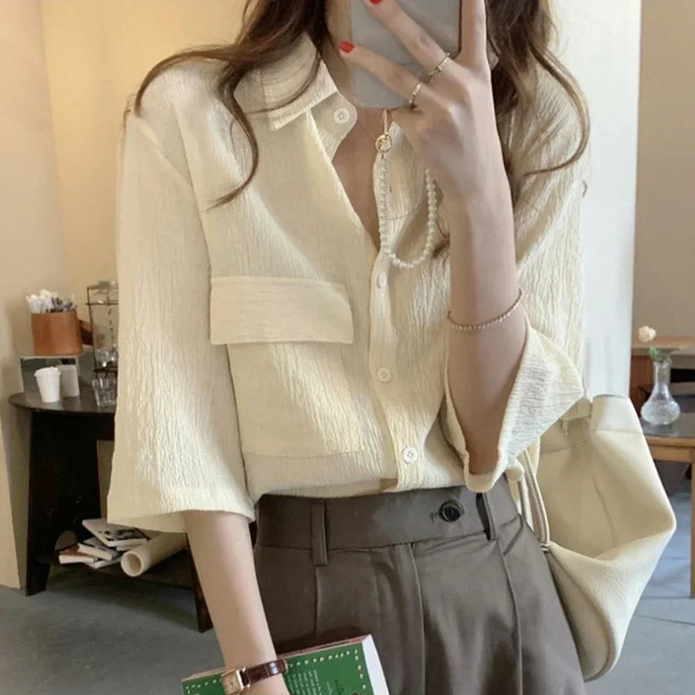 Elegant Loose-Fit Blouse for Women