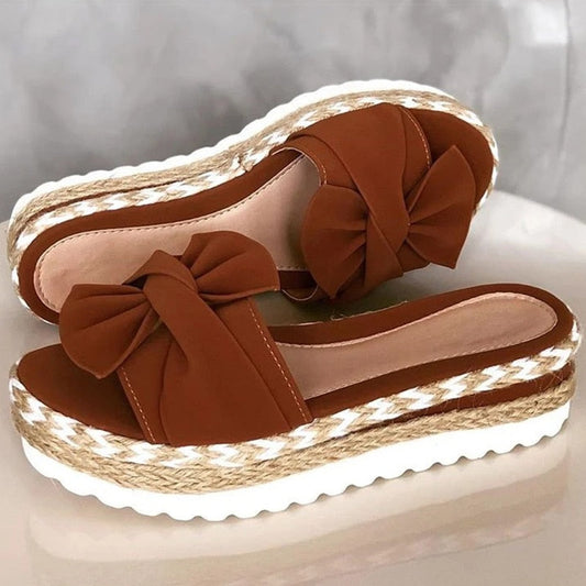 Ivyshape | Stylish Trendy Summer Sandals with Bow