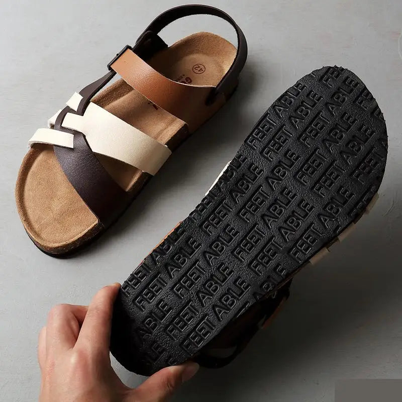 Ivyshape | Women's Classic Leather Sandals Trendy