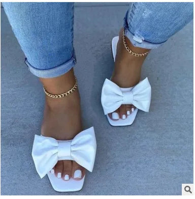 Trendy Bow Flat Sandals for Women