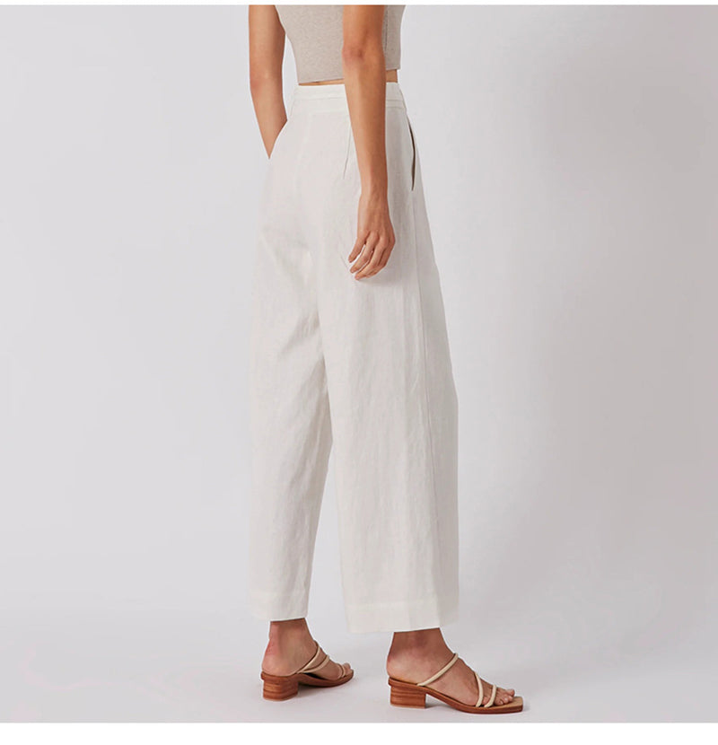 Ivyshape | Women's Trendy Wide Leg Trousers High Waist