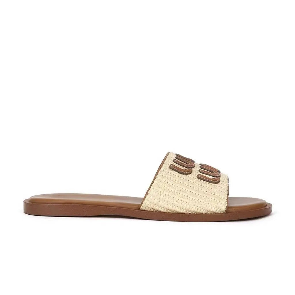 Chic Peep Toe Beach Slides for Women