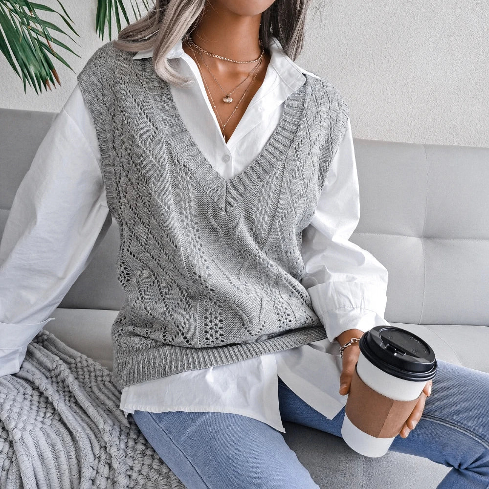 Ivyshape | Knitted Vest Sweater