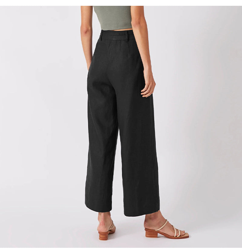 Ivyshape | Women's Trendy Wide Leg Trousers High Waist