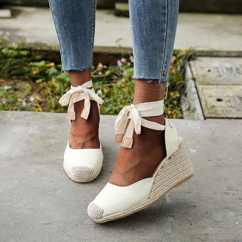 Ivyshape | Ankle Strap Wedge Casual Sandals