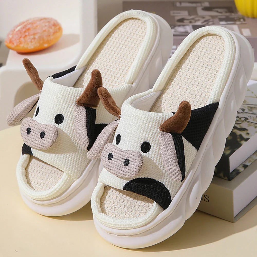 Playful Cartoon Home Slippers for Women