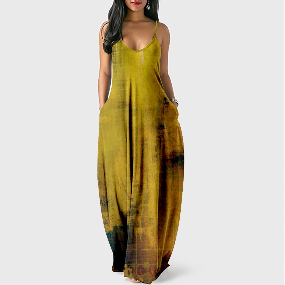 Summer Multicolored Casual Maxi Dress | Perfect for Casual Days