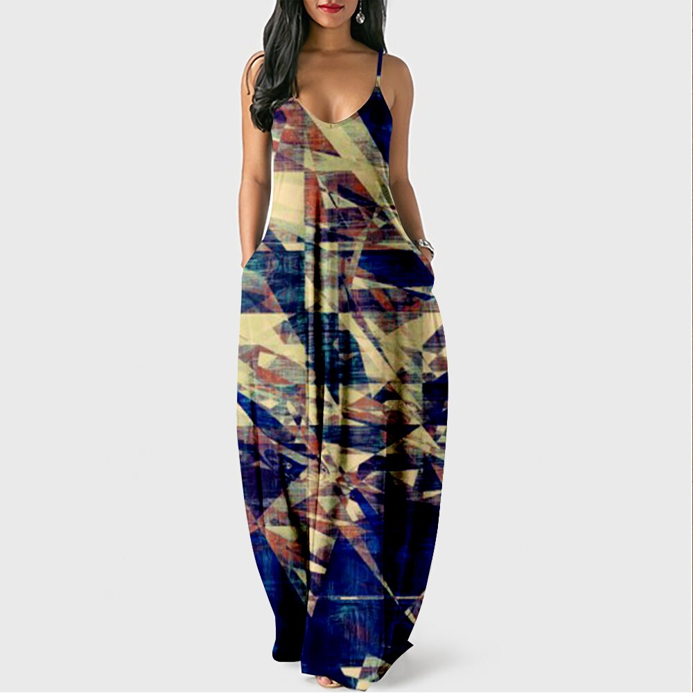 Summer Multicolored Casual Maxi Dress | Perfect for Casual Days