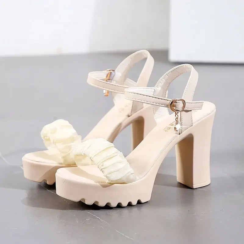 Women's Summer Block Heel Sandals with Chunky Platform