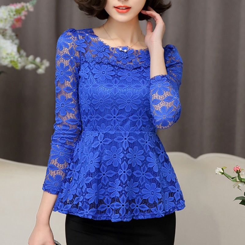 Vintage Lace Long Sleeve Blouse