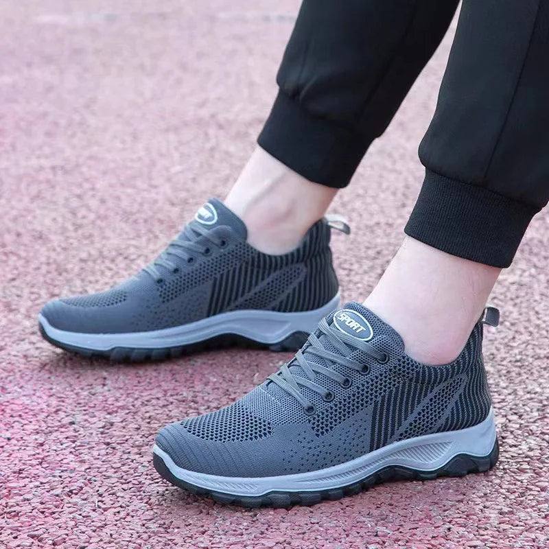 Women's Breathable Mesh Lace-Up Running Sneakers