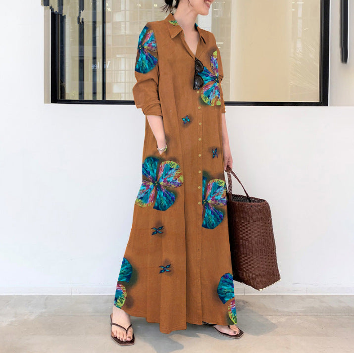 Summer Vintage Floral Maxi Dress | Perfect for Casual Days
