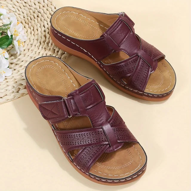 Ivyshape | Non-Slip Orthopedic Leather Sandals