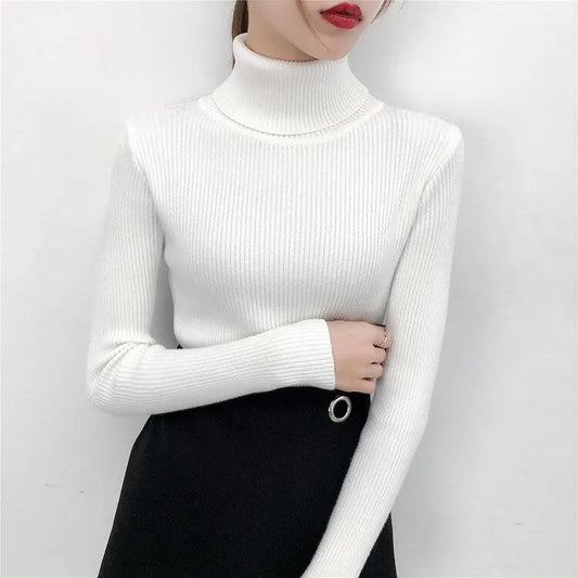 Ivyshape | Warm Turtleneck Sweater for Women