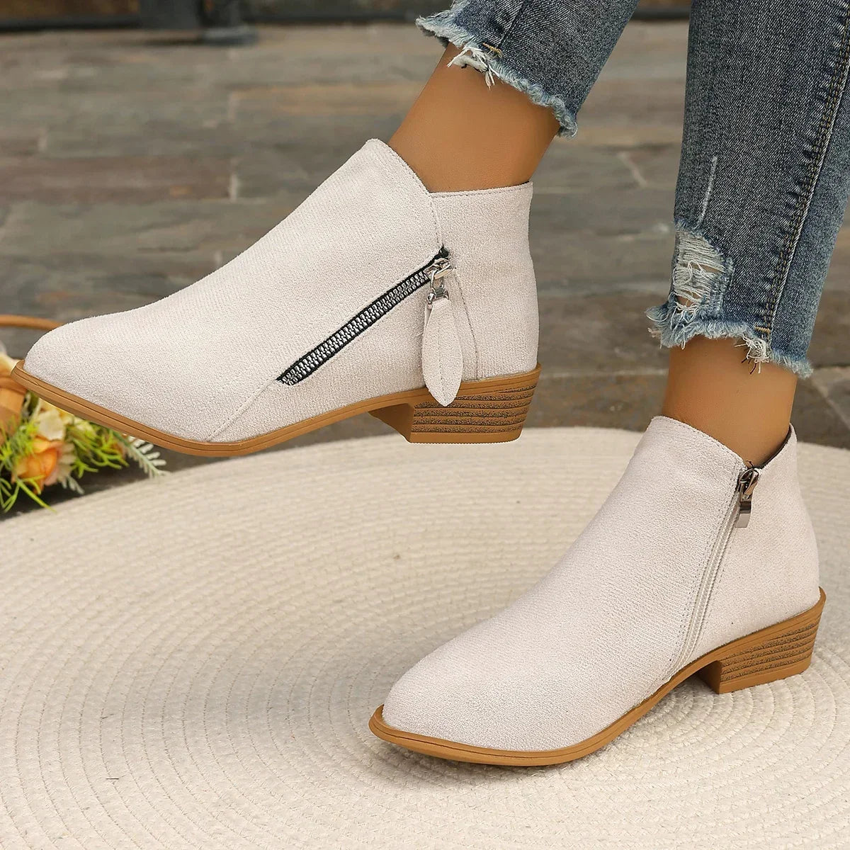 Women's Ankle Boots Square Heel Platform