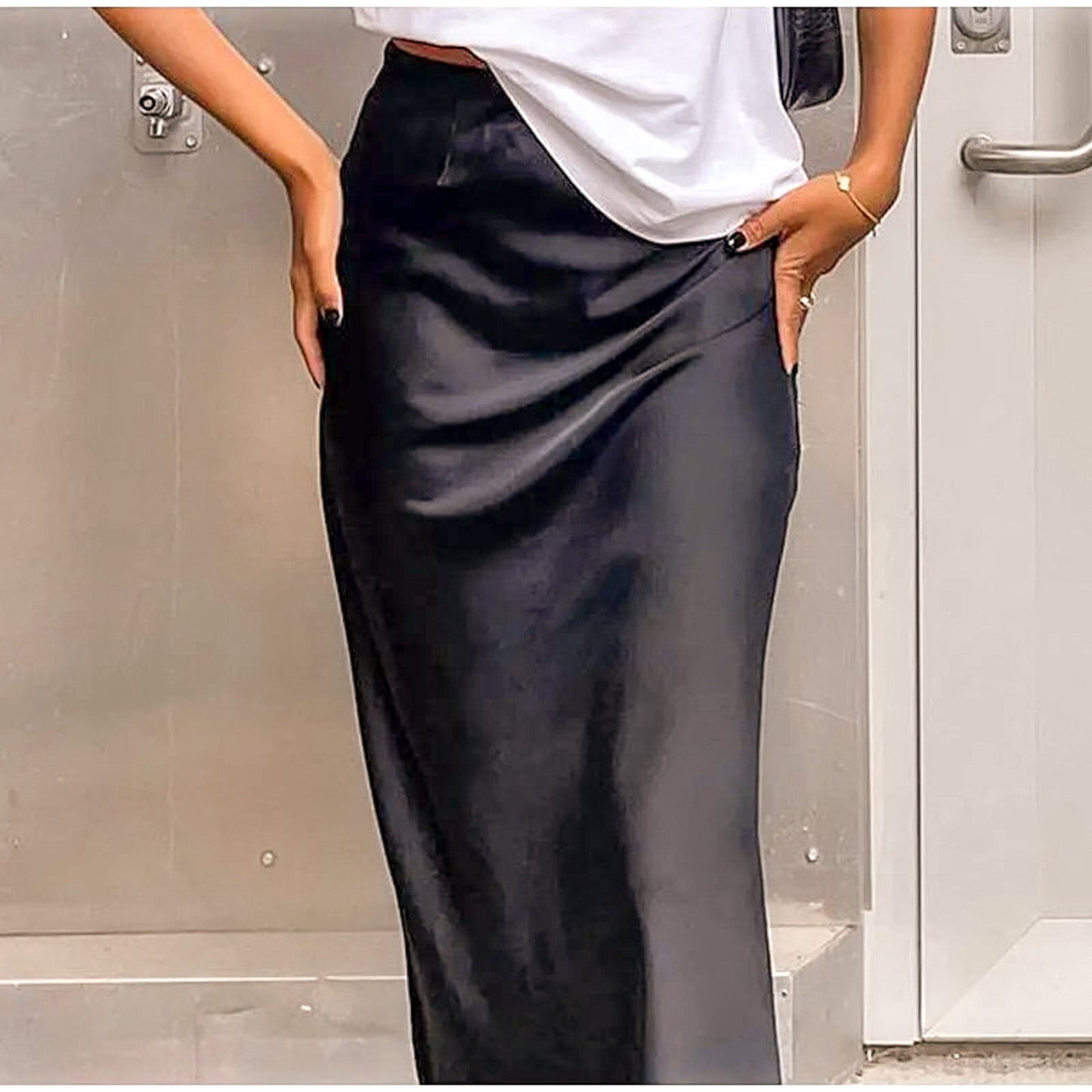 Satin Maxi Skirt