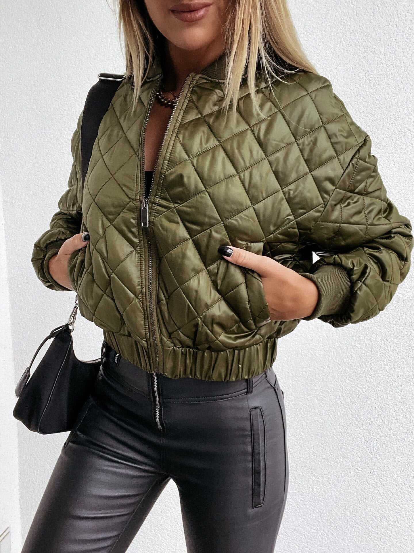 Ivyshape | Padded Bomber Jacket