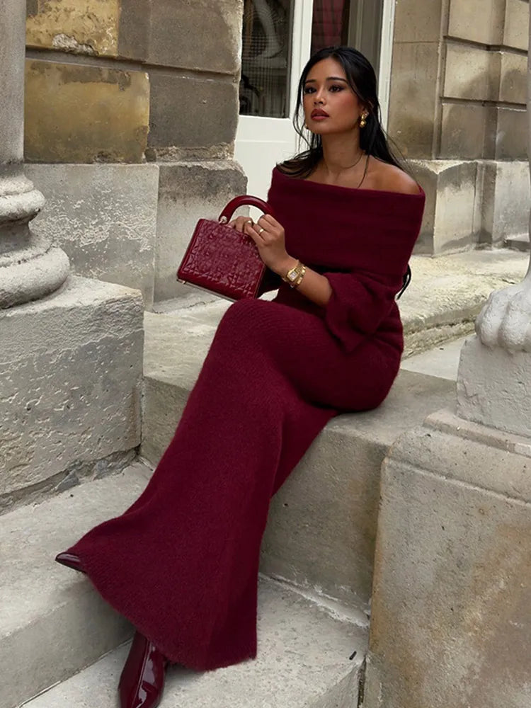 Ivyshape | Classy Burgundy Dress