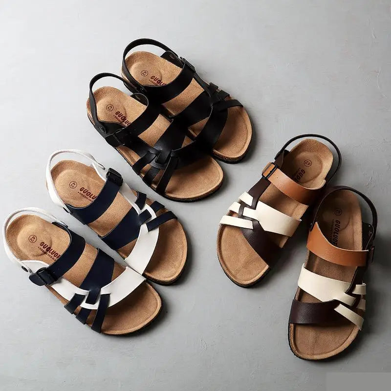 Ivyshape | Women's Classic Leather Sandals Trendy