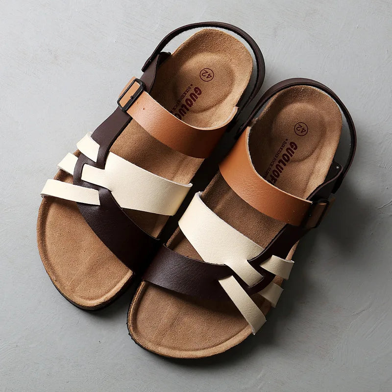 Ivyshape | Women's Classic Leather Sandals Trendy