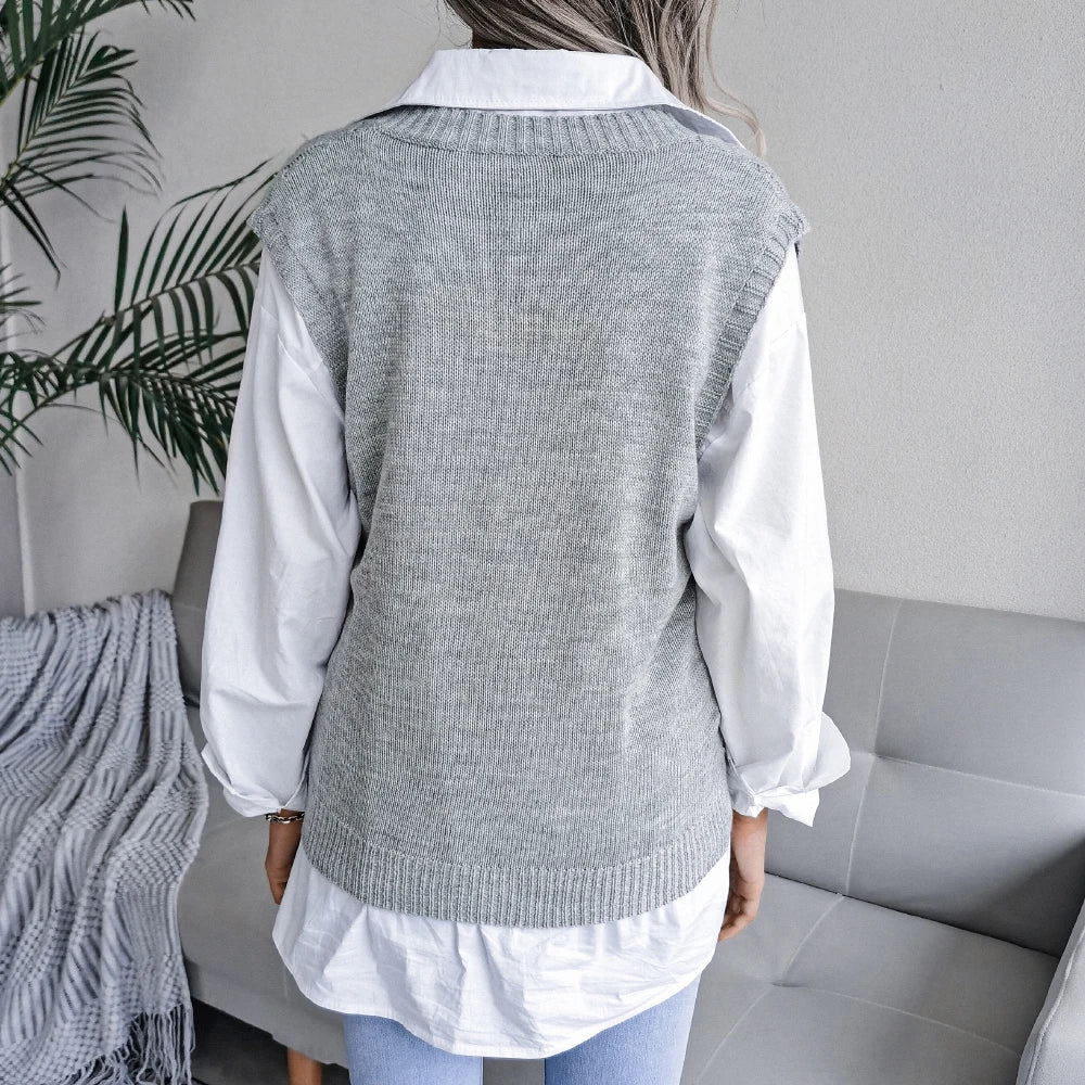 Ivyshape | Knitted Vest Sweater