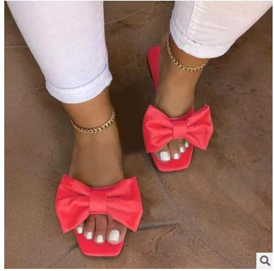 Trendy Bow Flat Sandals for Women