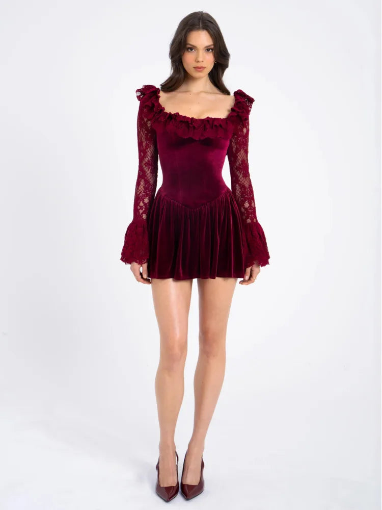 Ivyshape | Romantic Velvet Dress