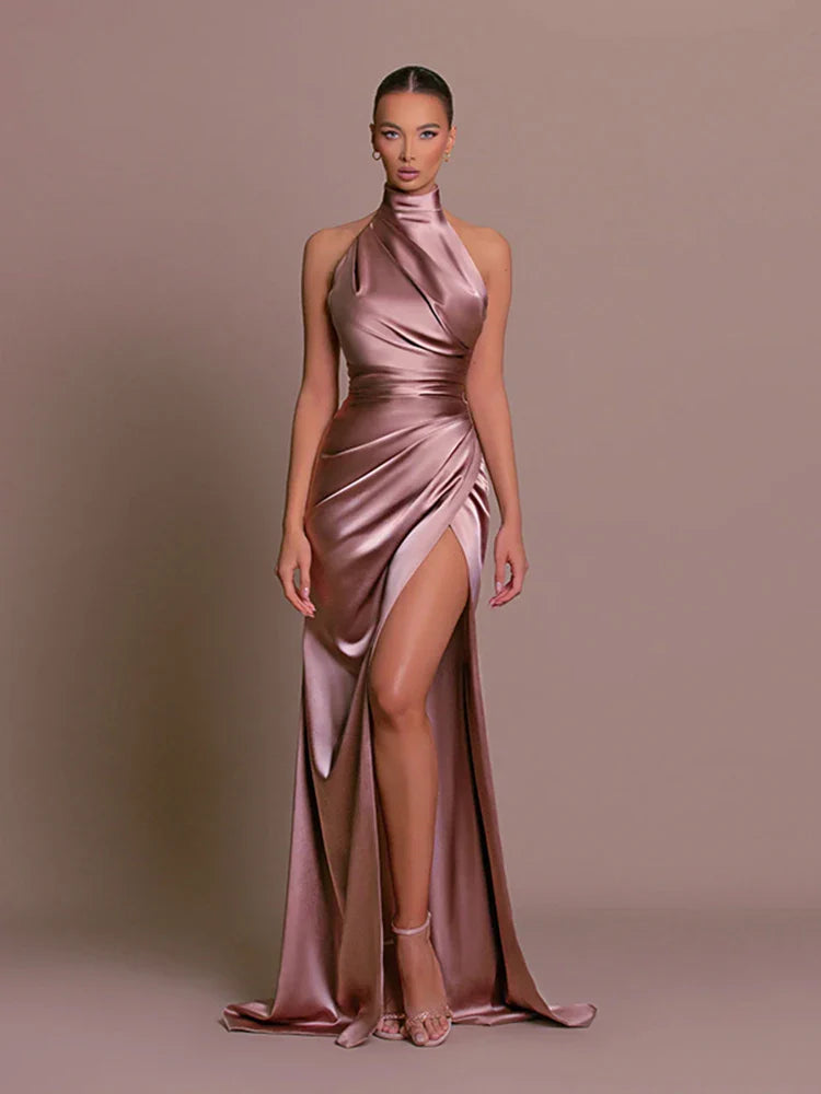 Ivyshape | Sleek Slit Gown