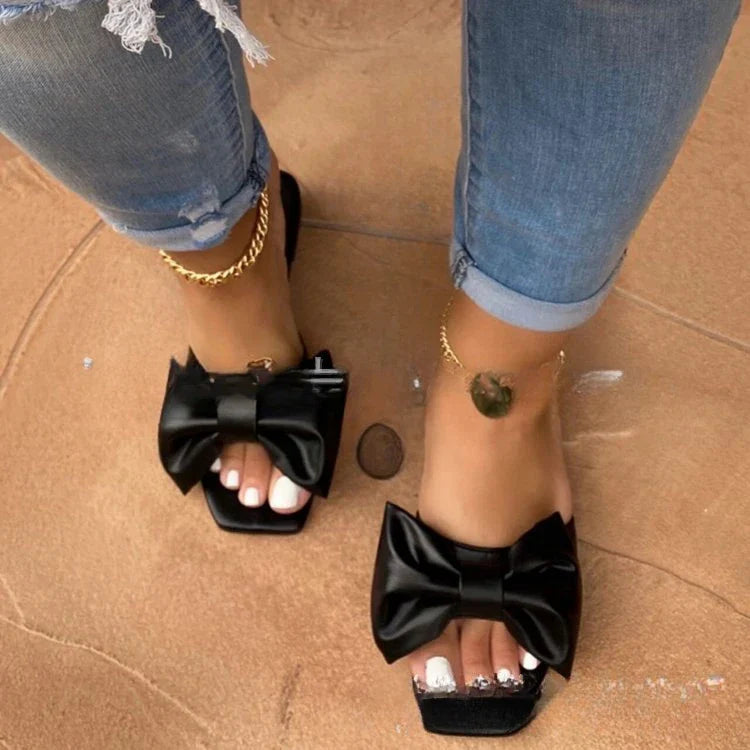 Trendy Bow Flat Sandals for Women