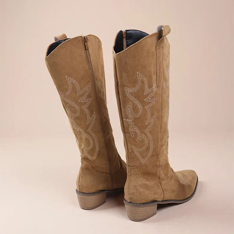 Ivyshape | Embroidered Western Cowboy Boots