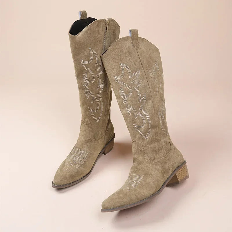 Ivyshape | Embroidered Western Cowboy Boots