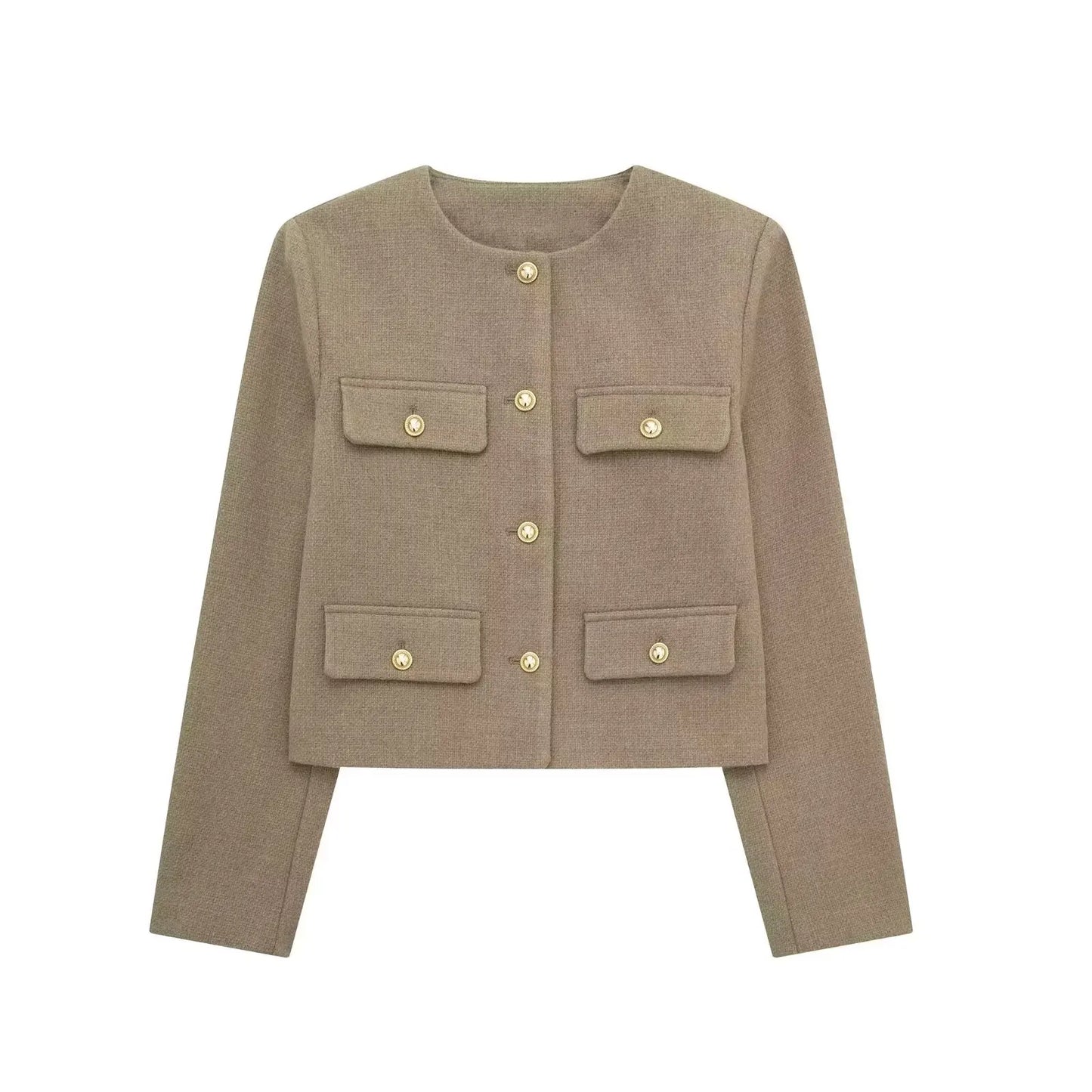 Ivyshape | Trendy Buttoned Short Blazer