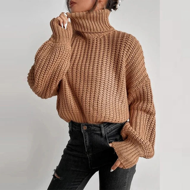 Ivyshape | Wool Turtleneck Sweater for Women