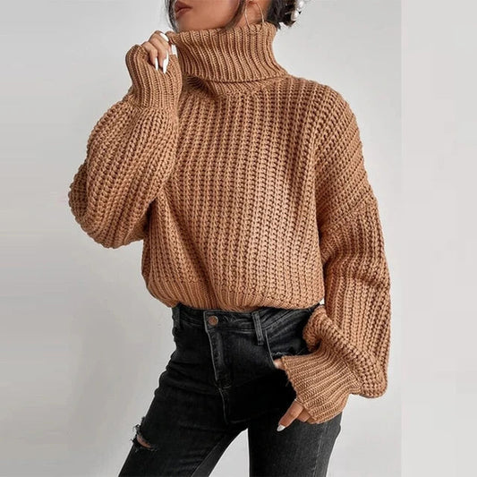 Ivyshape | Wool Turtleneck Sweater for Women