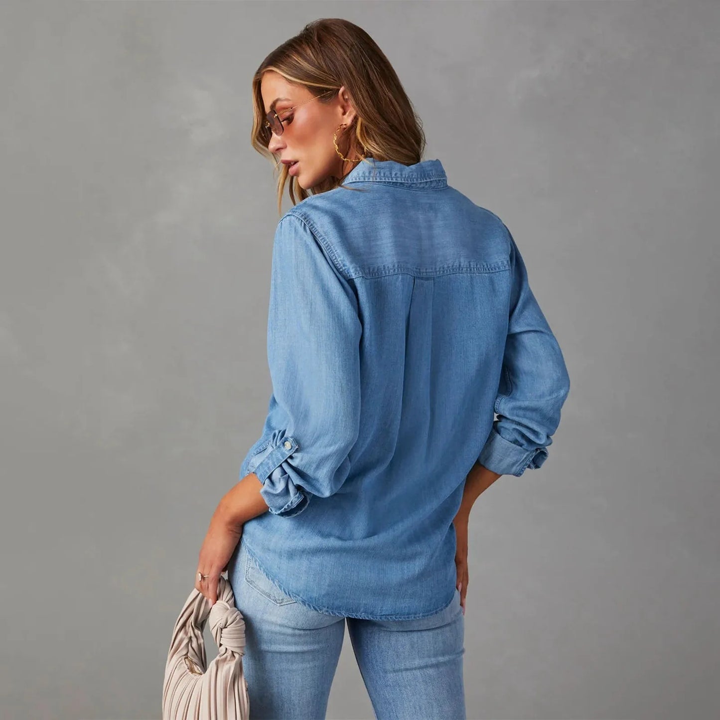 IvyShape | Light Denim Shirts