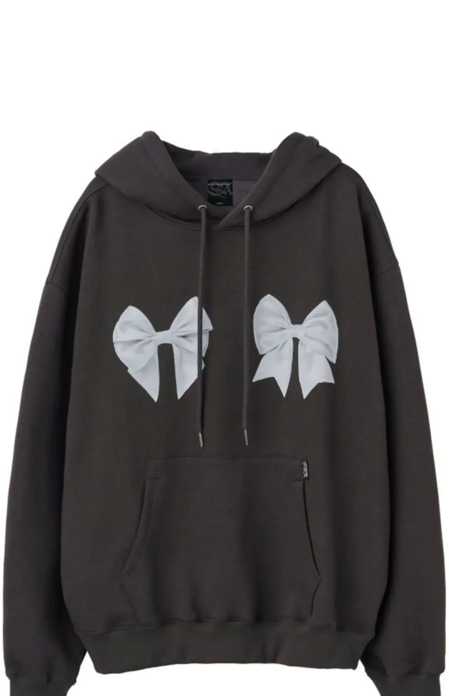 Oversized Bow Print Hoodie