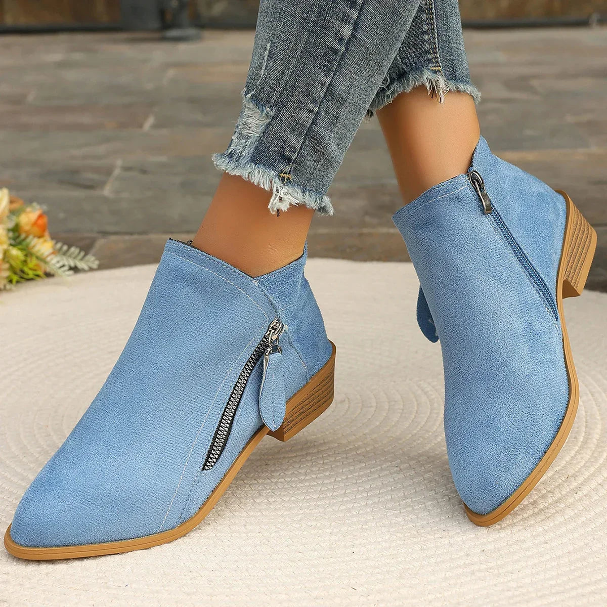 Women's Ankle Boots Square Heel Platform