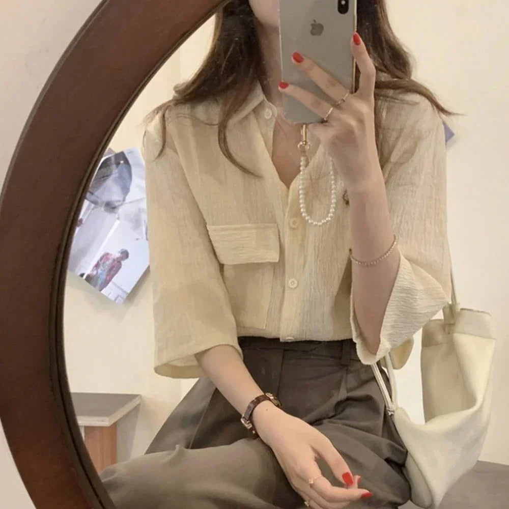 Elegant Loose-Fit Blouse for Women