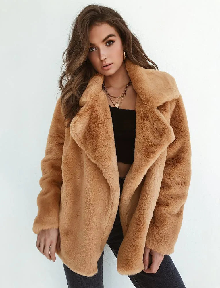 Ivyshape | Warm Plush Teddy Coat