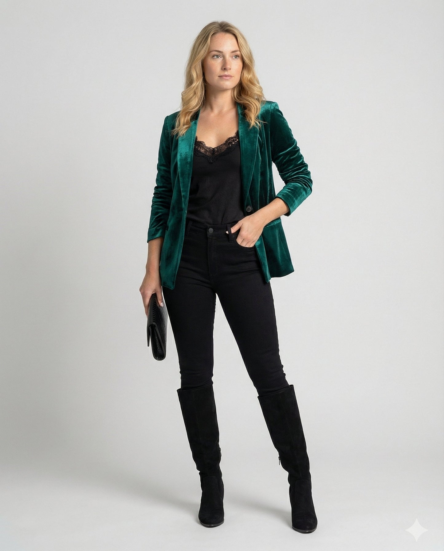 velvet blazer jacket with structured fit and classic lapel collar