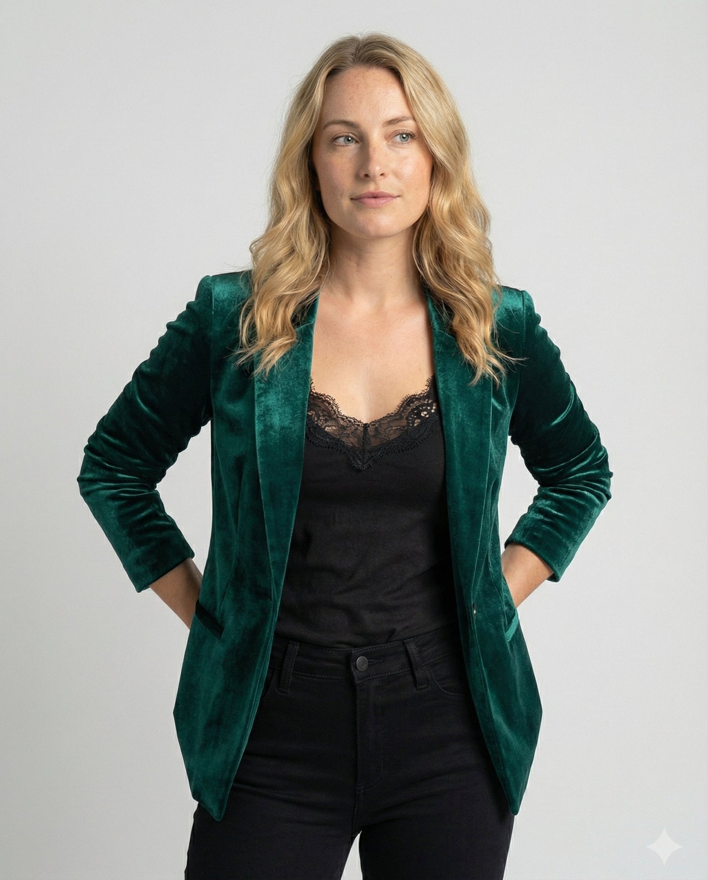 velvet blazer jacket with structured fit and classic lapel collar