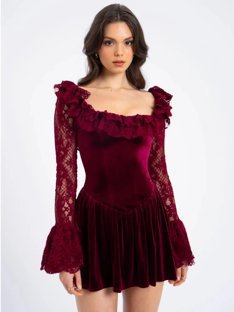 Ivyshape | Romantic Velvet Dress