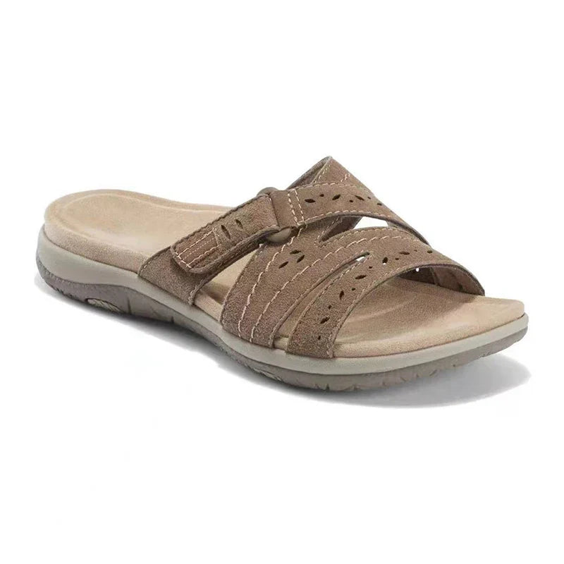 Ivyshape | Orthopedic Round Toe Buckle Strap Sandal