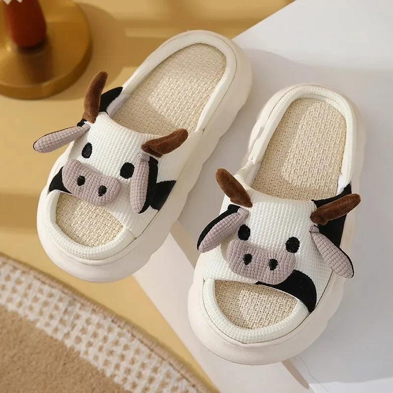 Playful Cartoon Home Slippers for Women