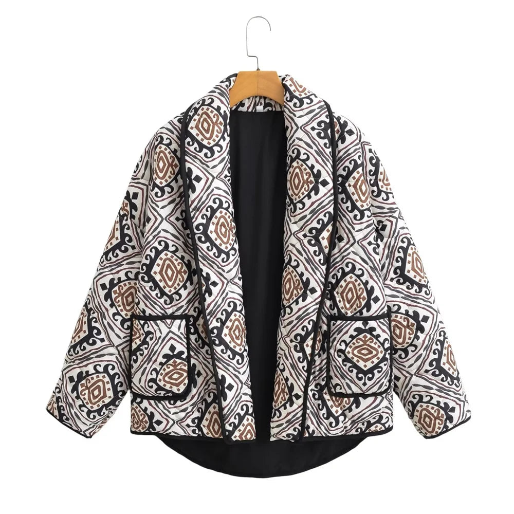 Ivyshape | Vividly Patterned Jacket